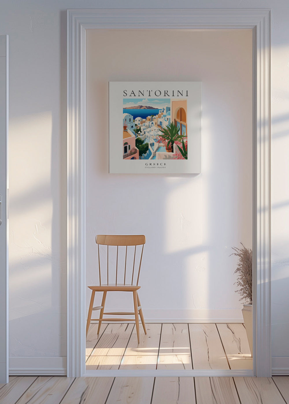Køkkenkunst Santorini illustration