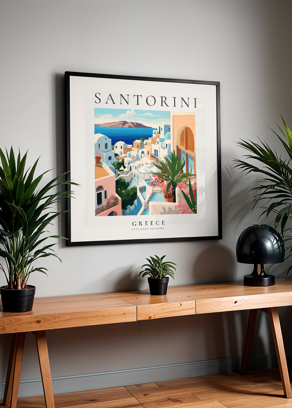 Køkkenkunst Santorini illustration