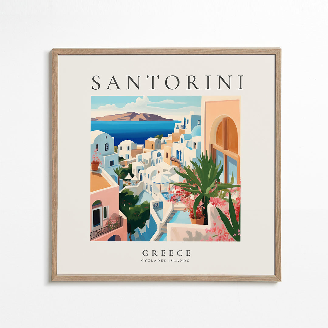 Køkkenkunst Santorini illustration