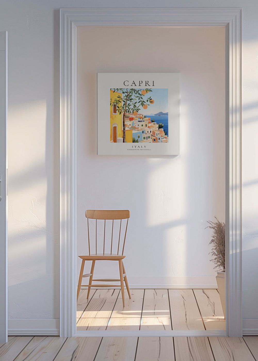 Rejseplakat Capri kystillustration