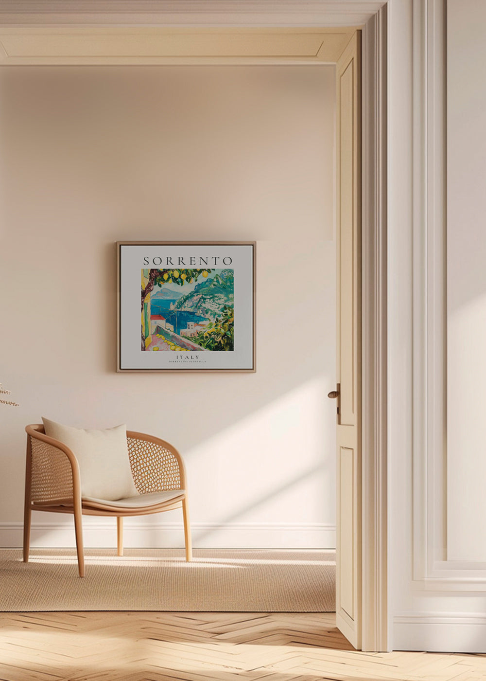 Rejseplakat Sorrento med citroner
