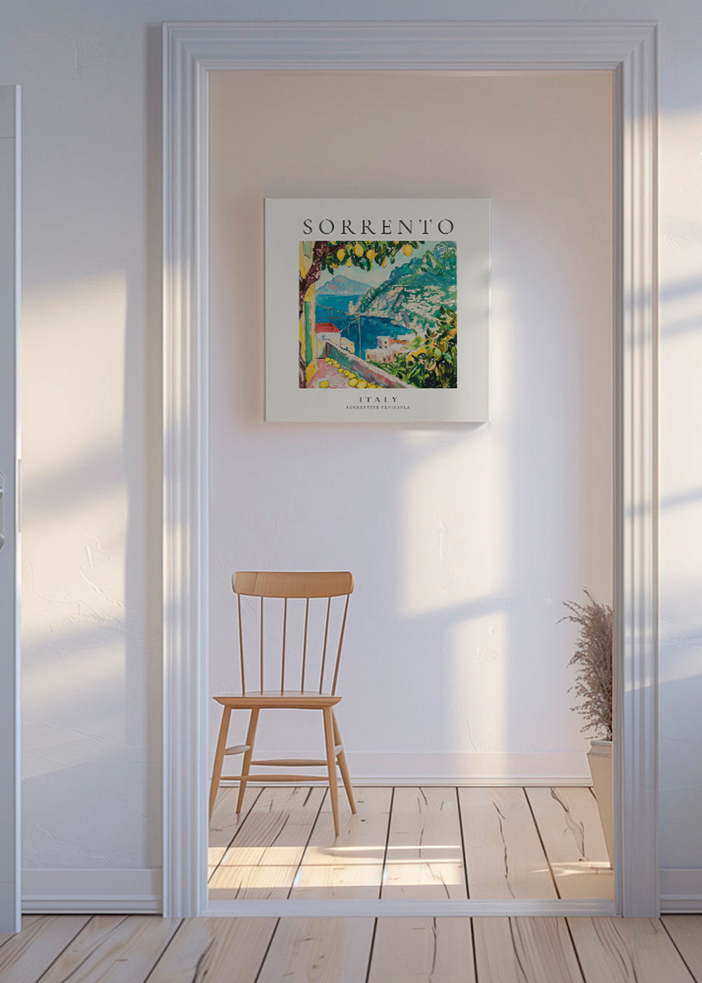 Rejseplakat Sorrento med citroner