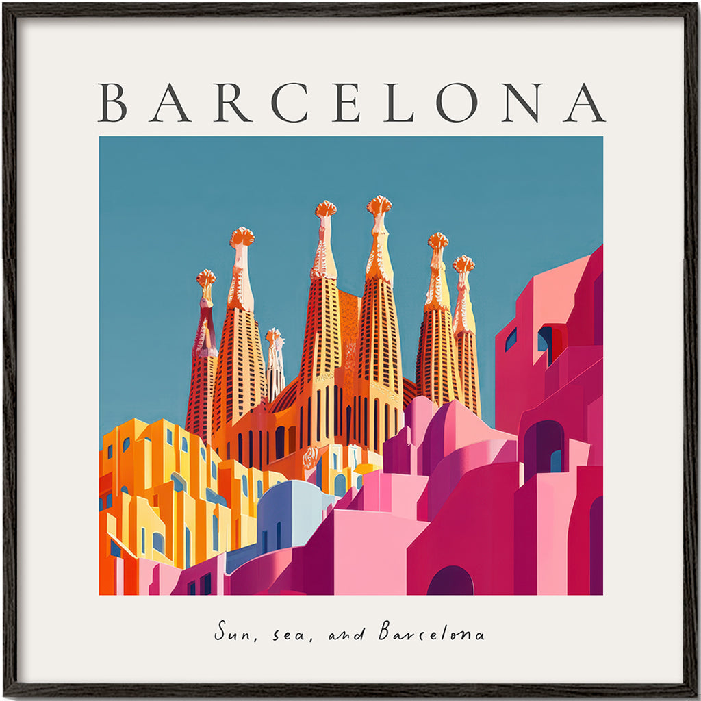 Køkkenkunst Sagrada Familia illustration