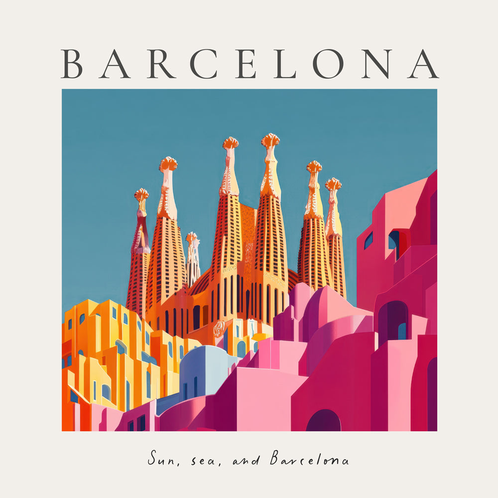 Køkkenkunst Sagrada Familia illustration