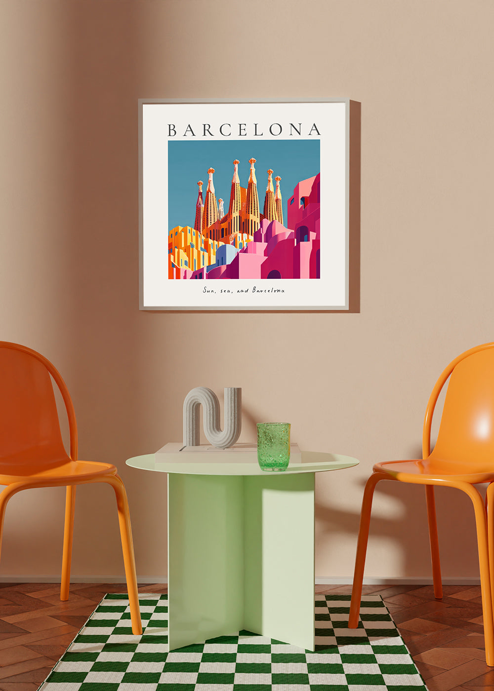 Køkkenkunst Sagrada Familia illustration