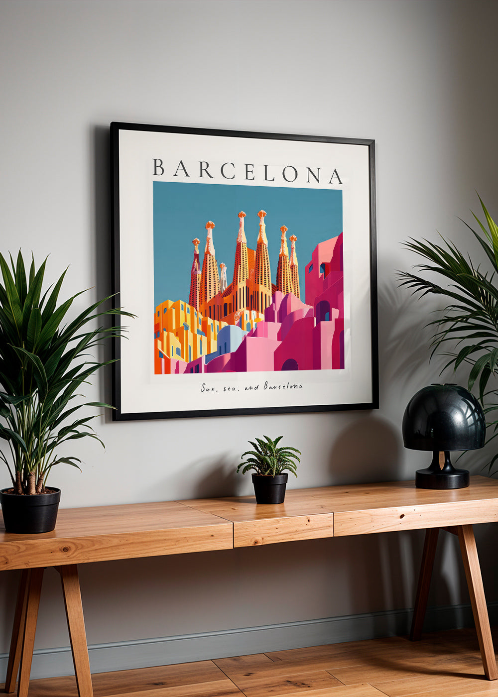 Køkkenkunst Sagrada Familia illustration