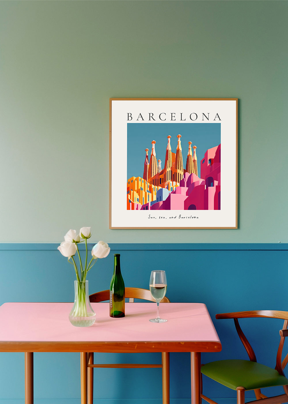 Køkkenkunst Sagrada Familia illustration