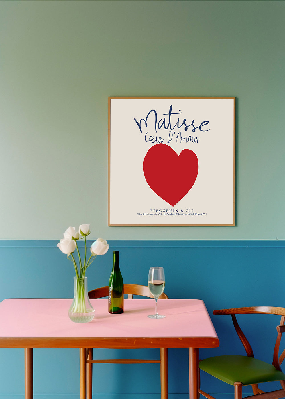 Illustration rødt hjerte plakat