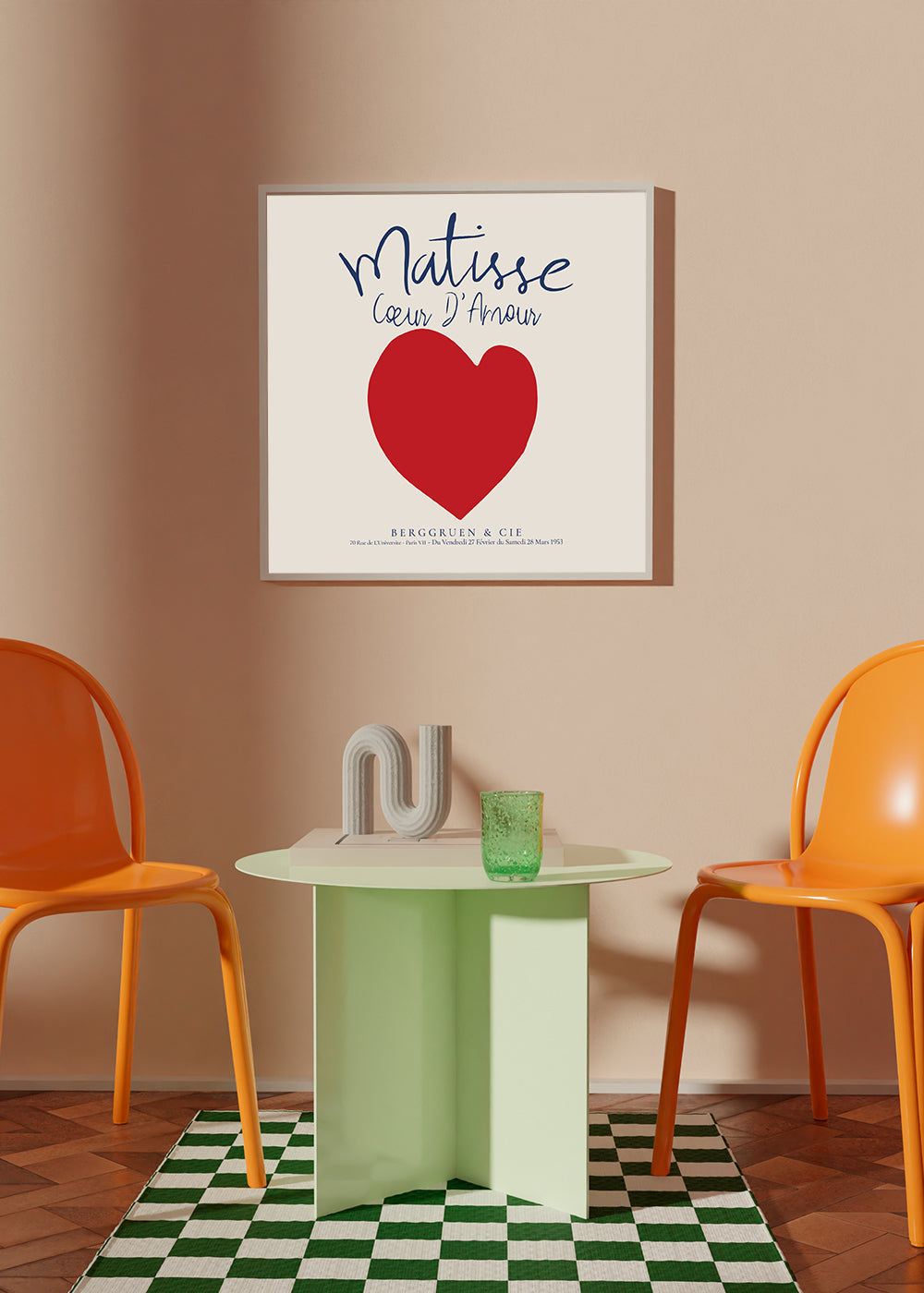 Illustration rødt hjerte plakat