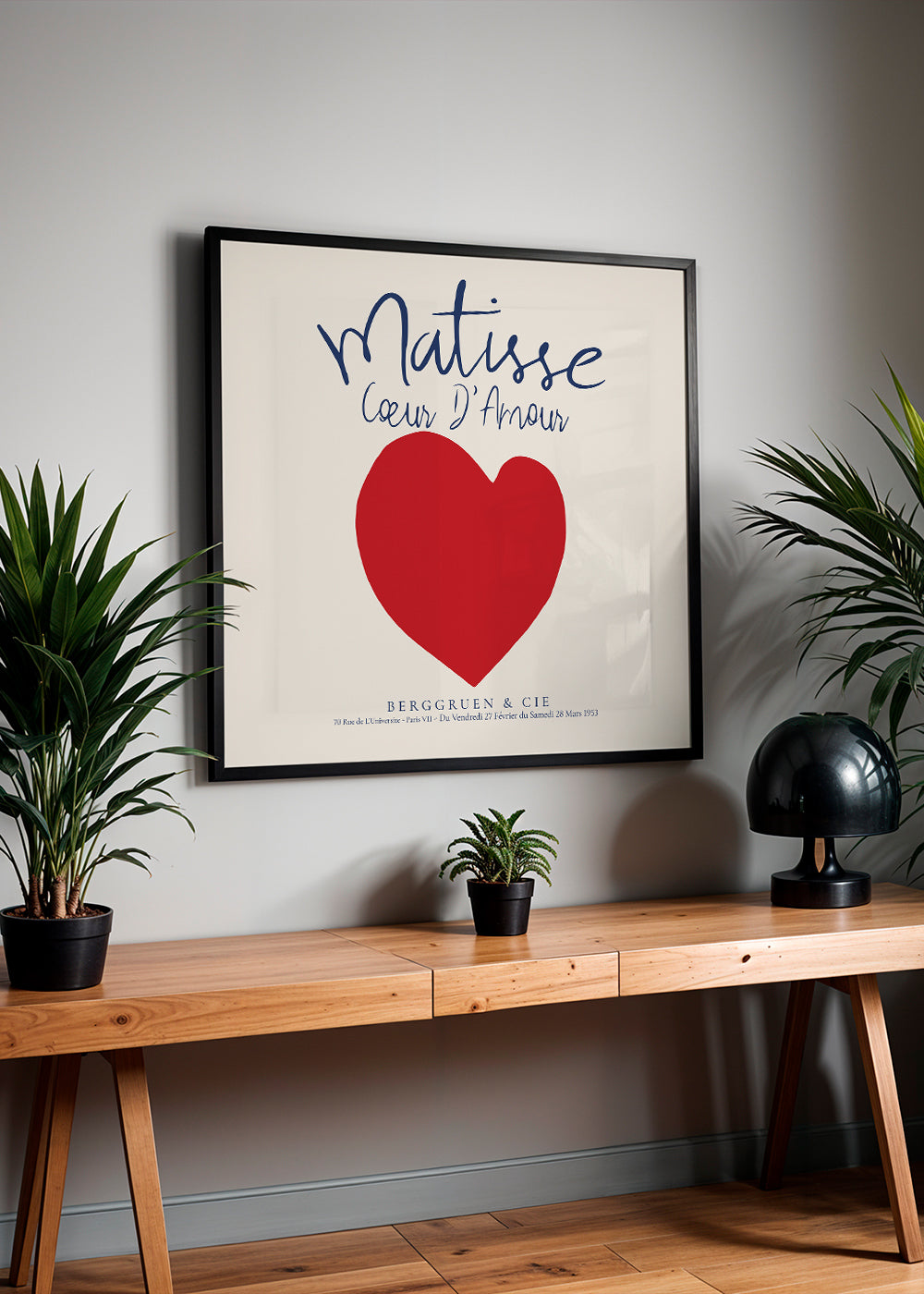 Illustration rødt hjerte plakat