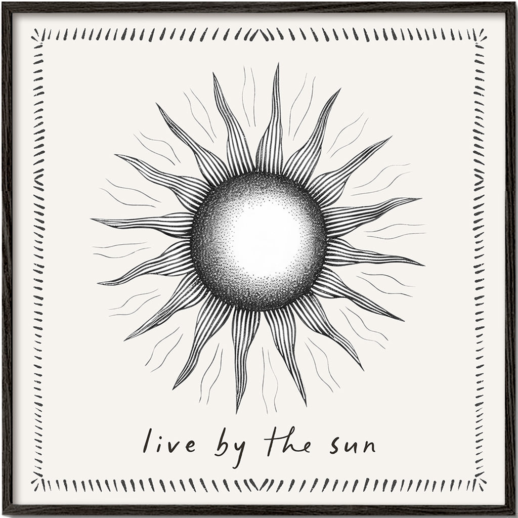 Sol-line illustration med tekst