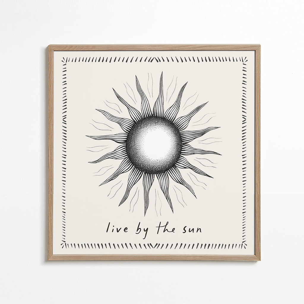 Sol-line illustration med tekst