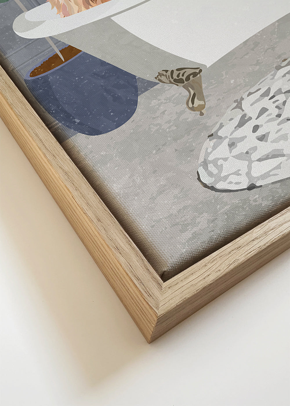 Kunst: løve i badekar illustration