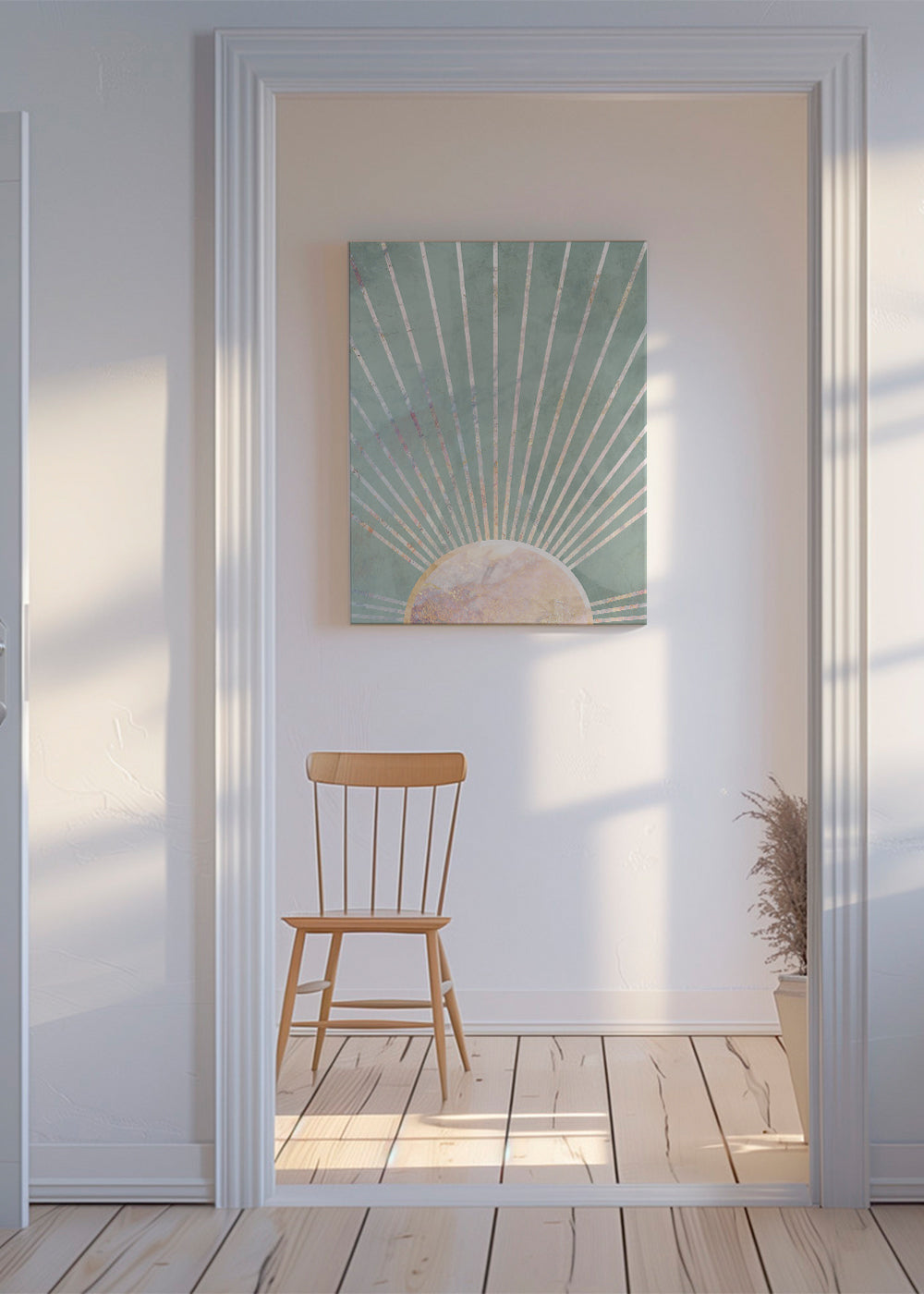 Abstrakt billede salvie solopgang