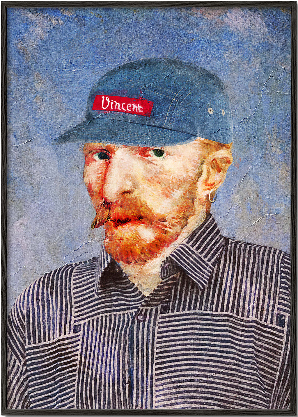 Illustration af Vincent med moderne kasket