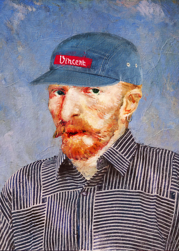 Illustration af Vincent med moderne kasket