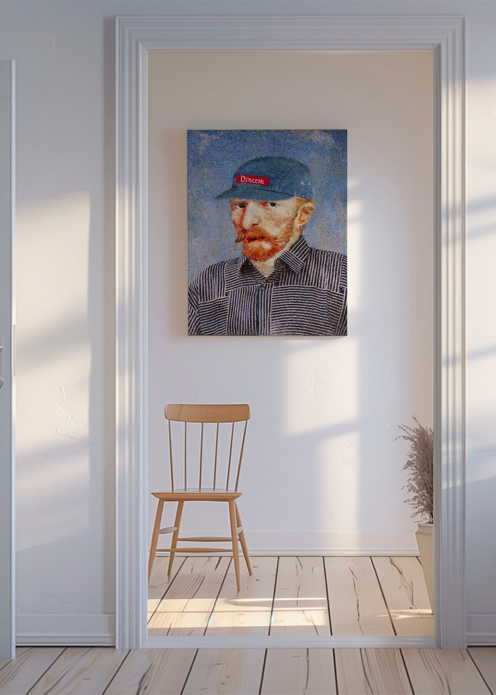 Illustration af Vincent med moderne kasket