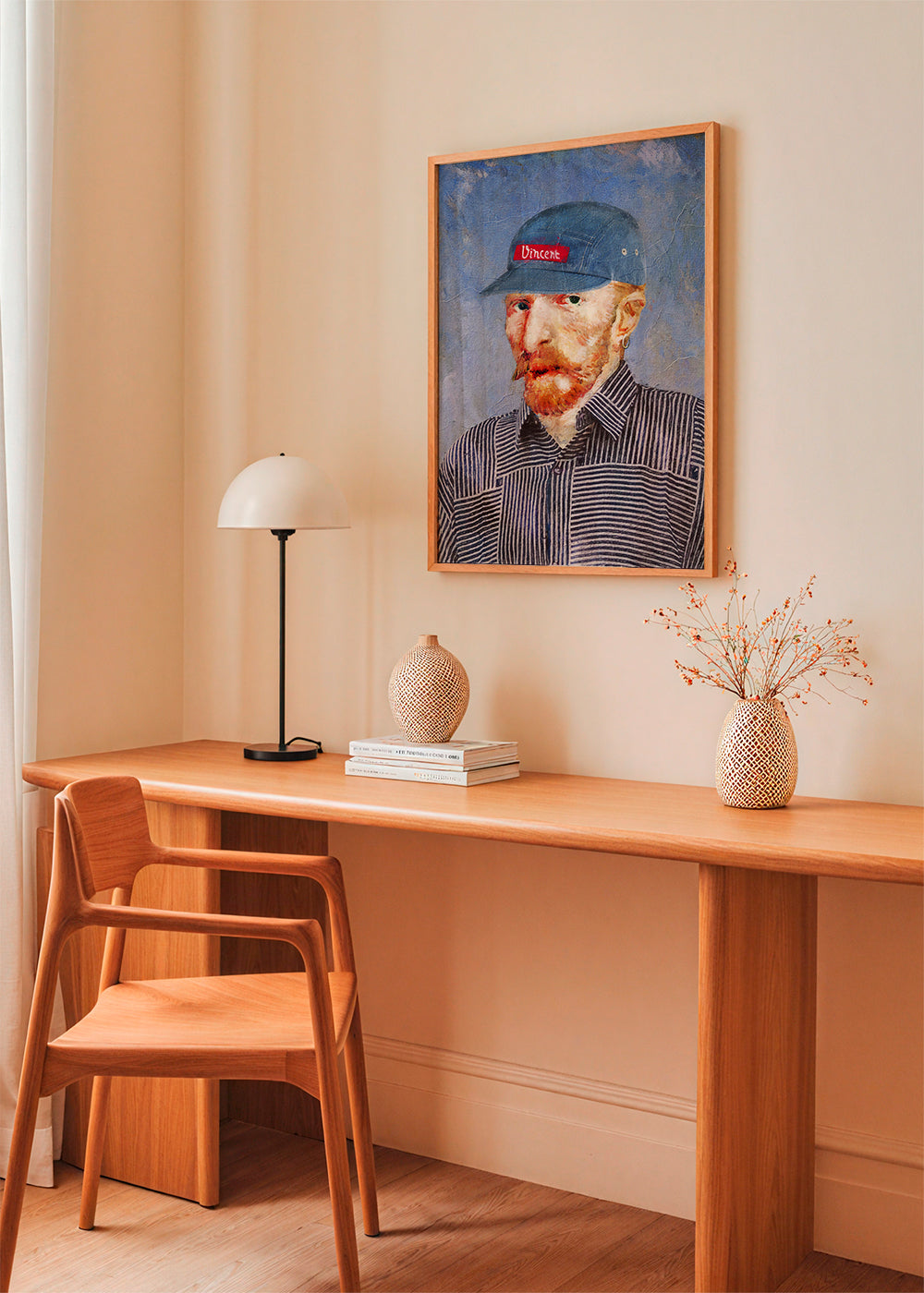 Illustration af Vincent med moderne kasket