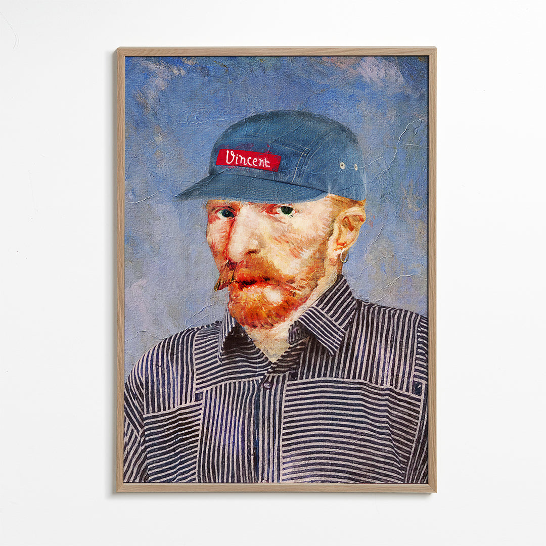 Illustration af Vincent med moderne kasket
