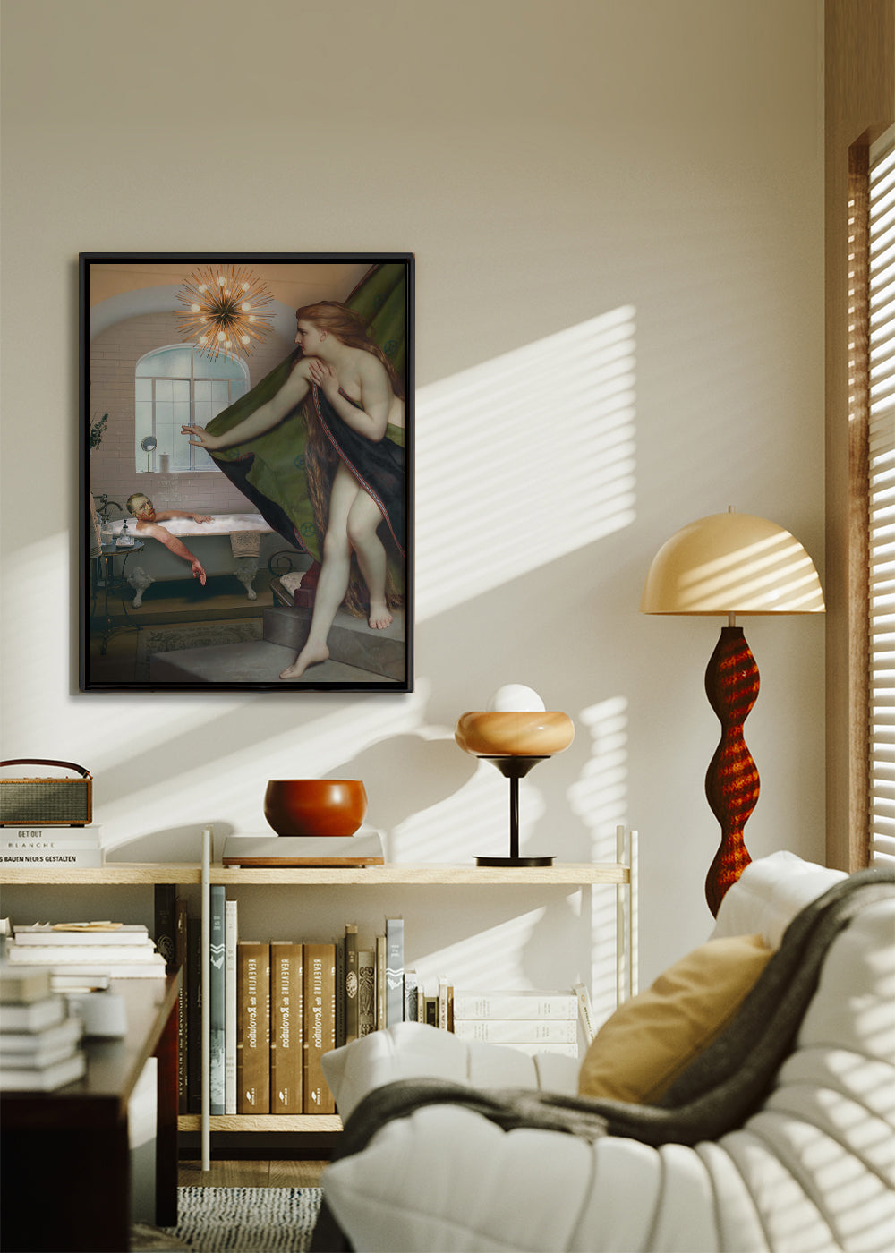 Illustration af klassisk bad