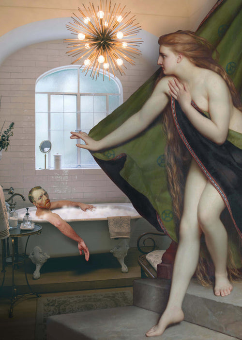 Illustration af klassisk bad