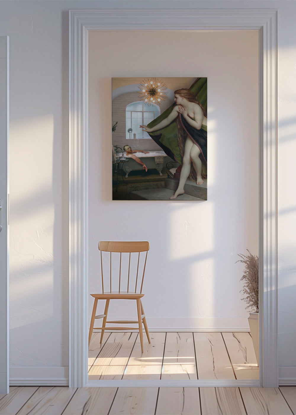 Illustration af klassisk bad