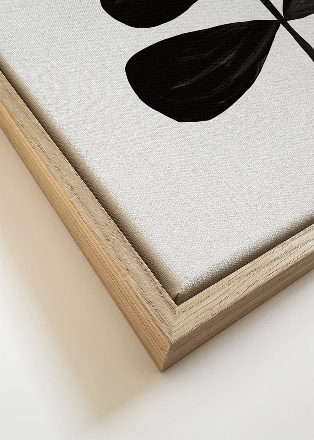 Botanisk plakat med sort blad minimalistisk