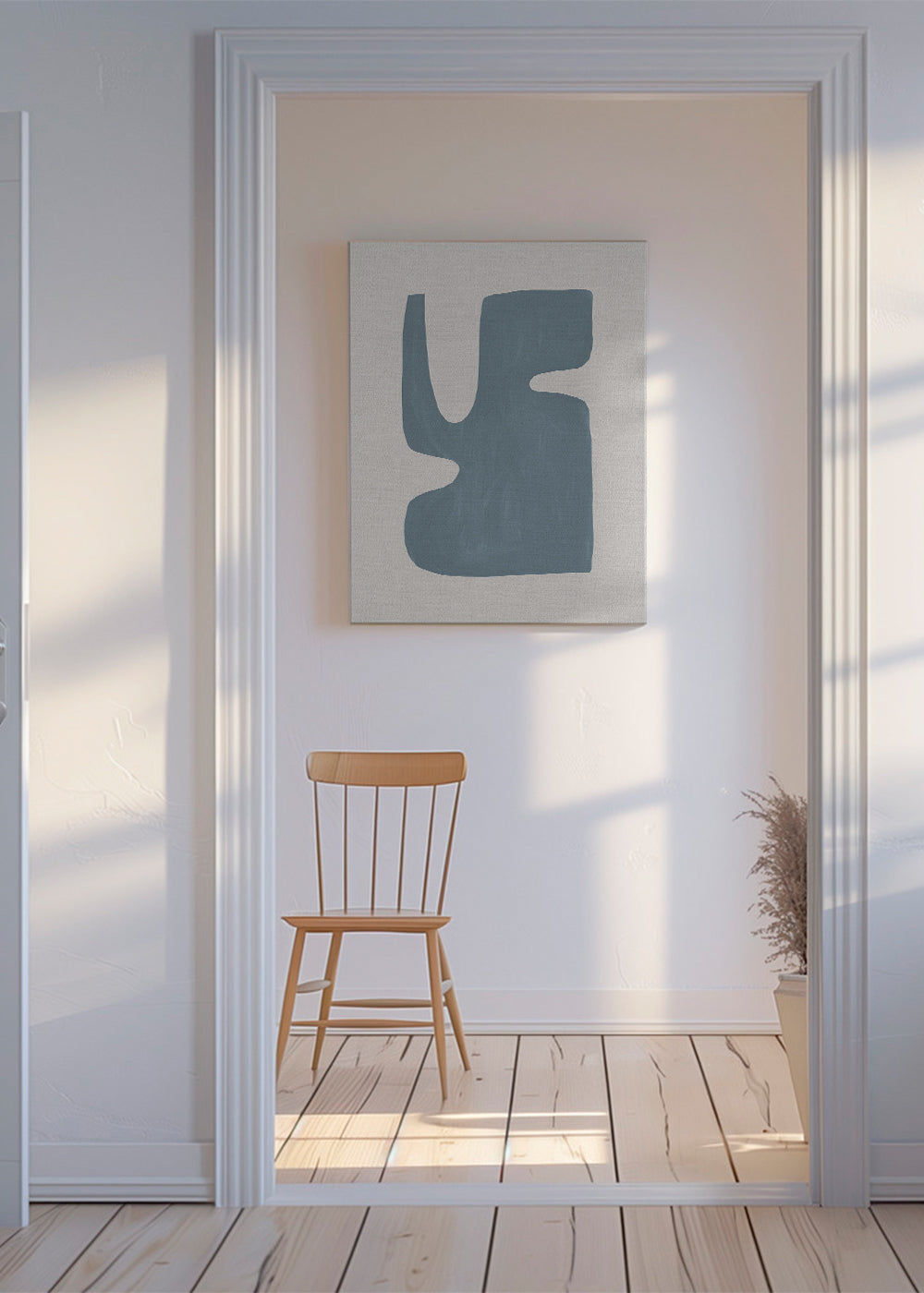 Abstrakt blå organisk form