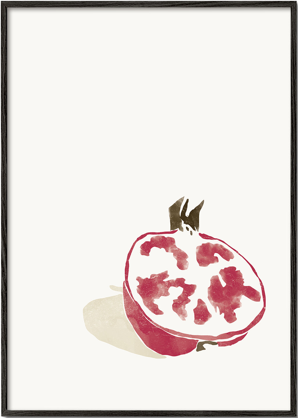 Botanisk plakat granatæble minimal