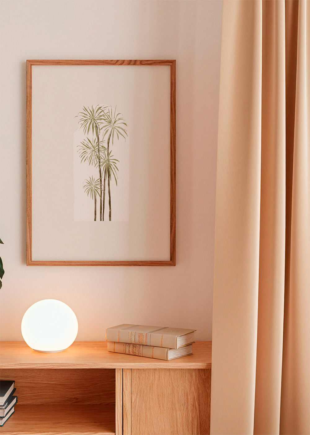 Botanisk plakat med styliserede palmer