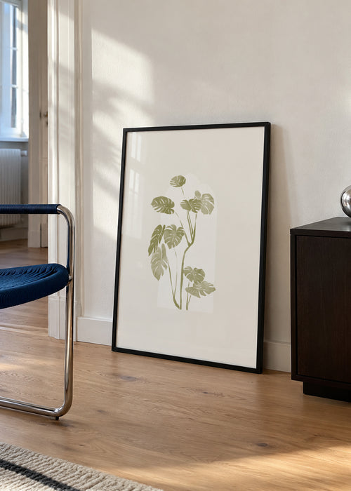 Tropical Window VI - Framed poster in an interior