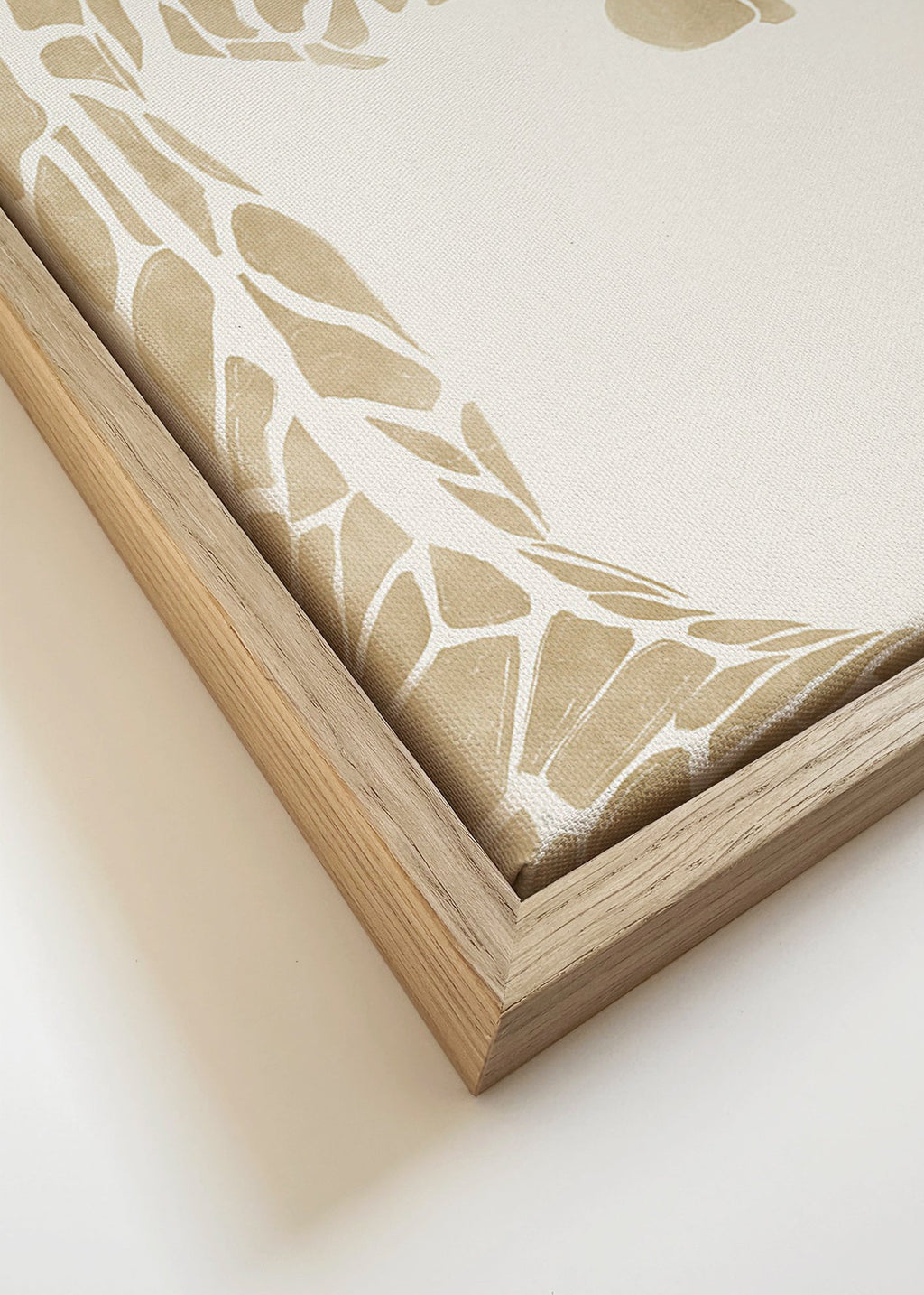 Giraf beige profil plakat – Canvas detail