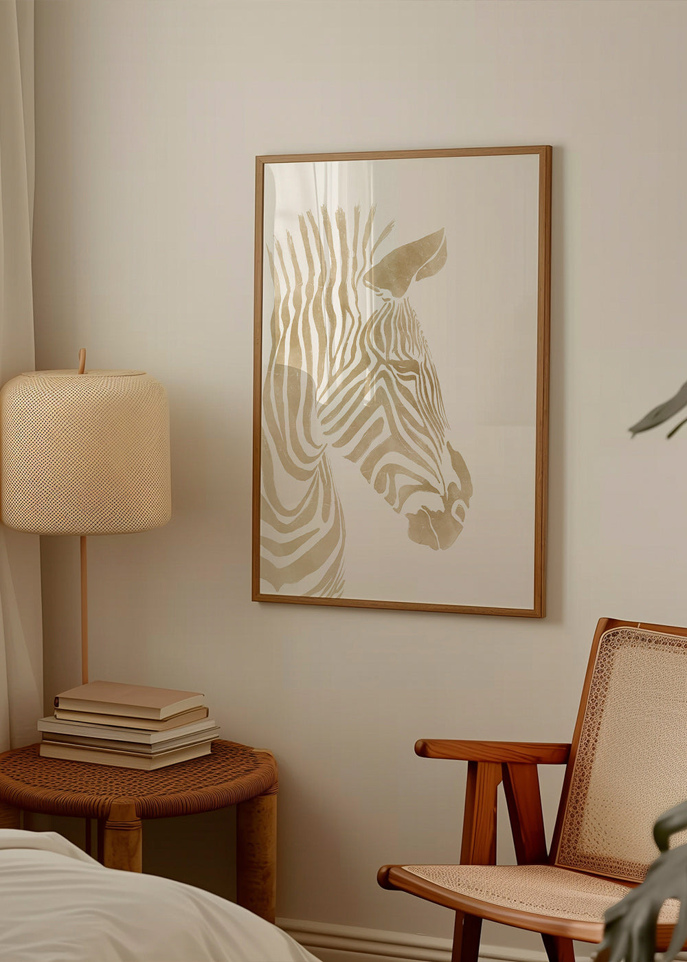 Zebra kunst beige minimalistisk – Product2
