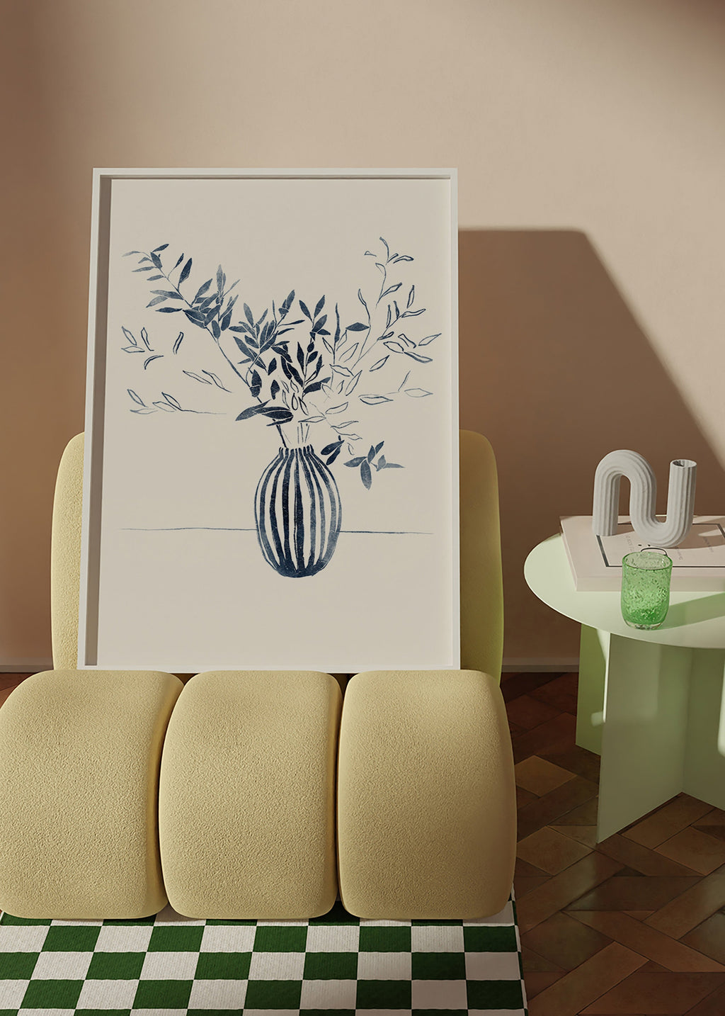 Botanisk plakat: blå grene i vase – Product2