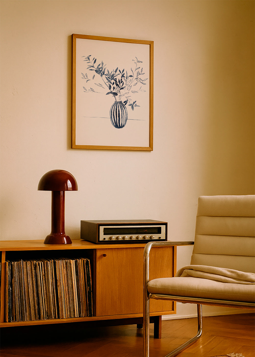 Botanisk plakat: blå grene i vase – Product3