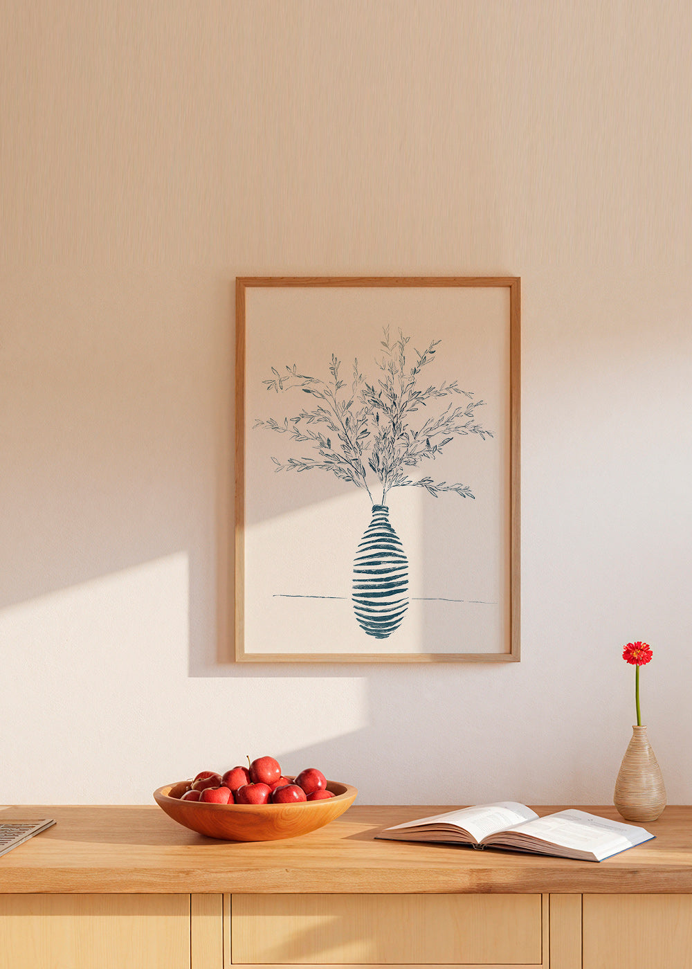 Botanisk plakat med blå vase – Product2