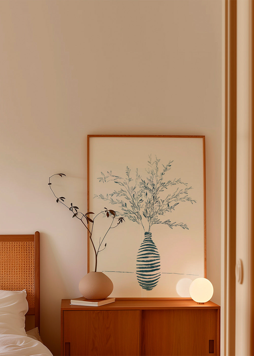 Botanisk plakat med blå vase – Product3