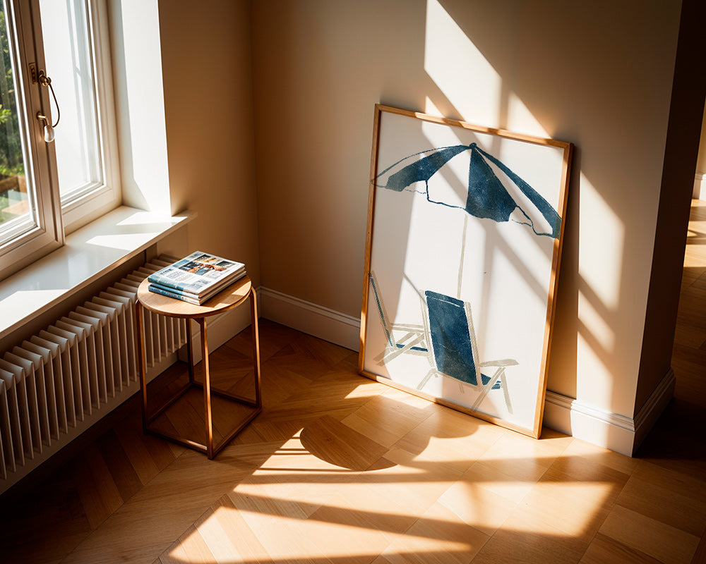 Landskabskunst med parasol og liggestole – Product2