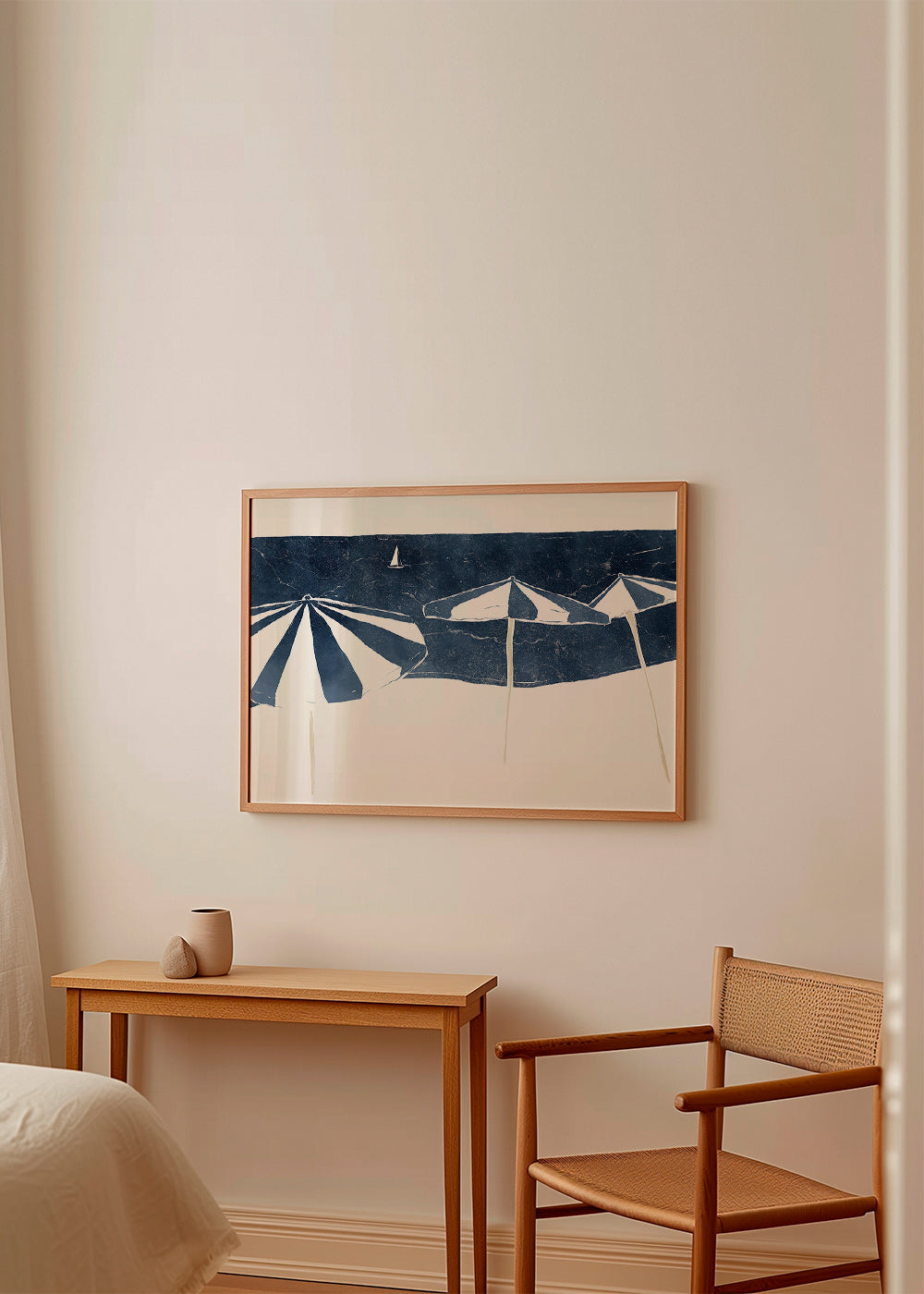 Landskabskunst med minimalistiske strandparasoller – Product1
