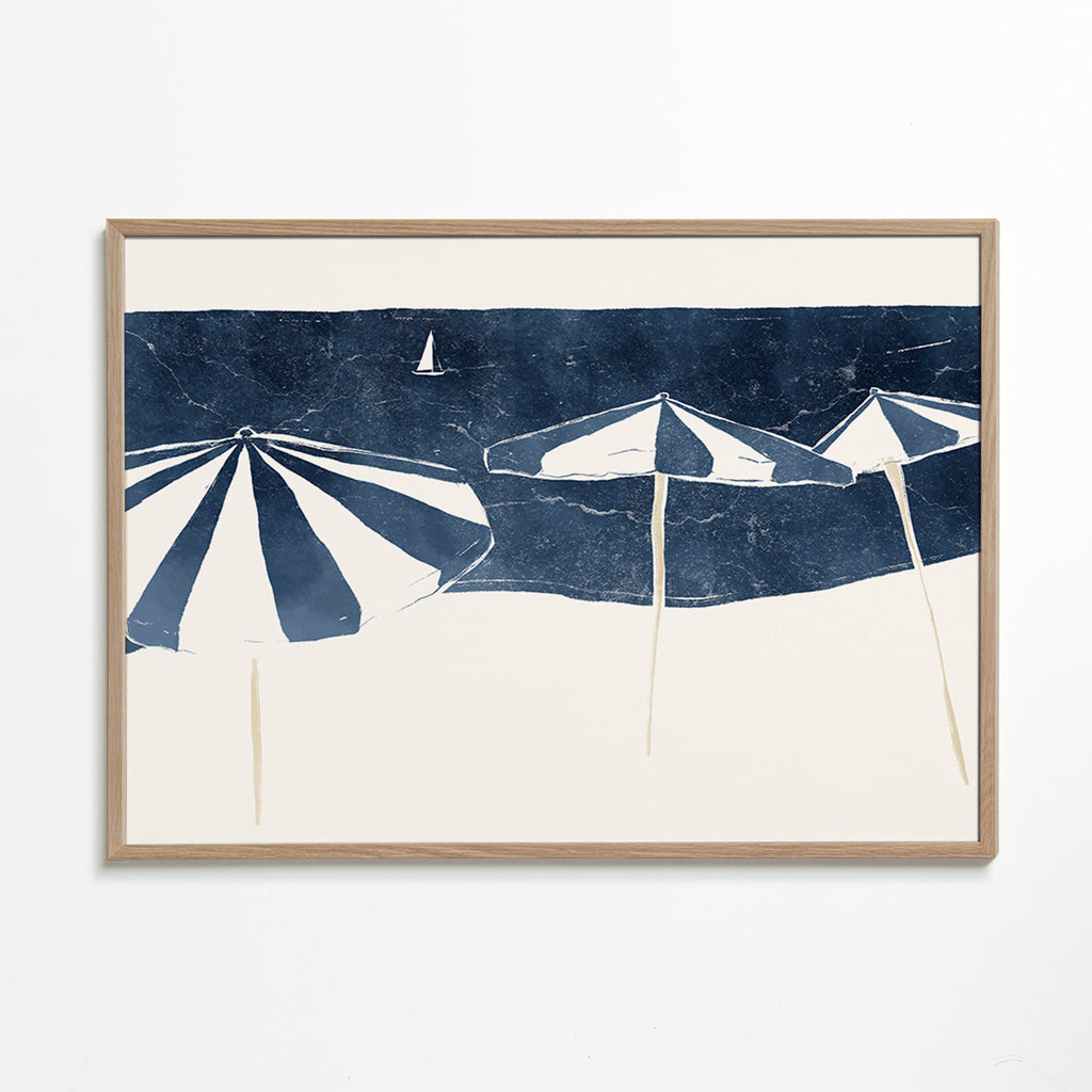 Landskabskunst med minimalistiske strandparasoller – Oak Frame