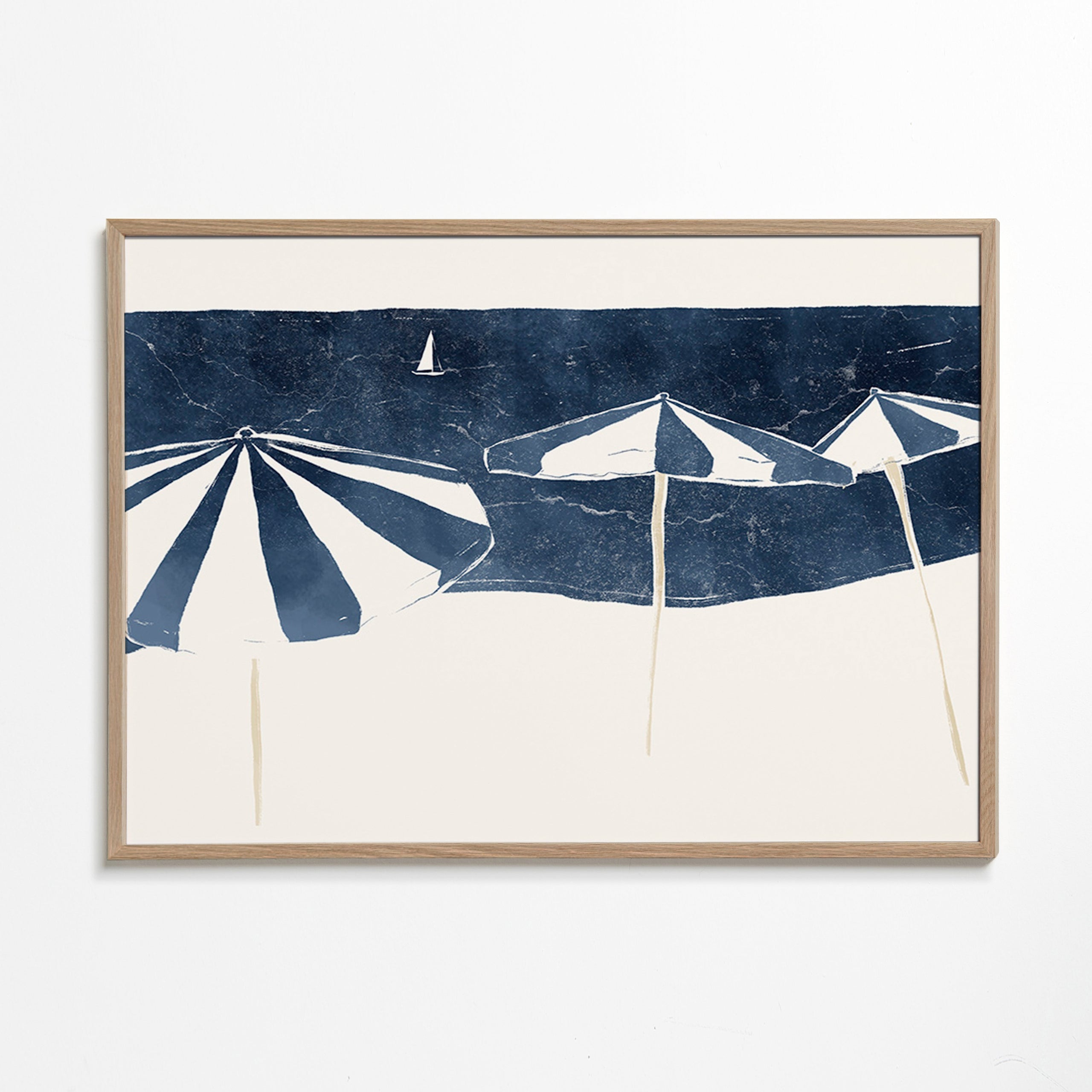 Landskabskunst med minimalistiske strandparasoller – Oak Frame