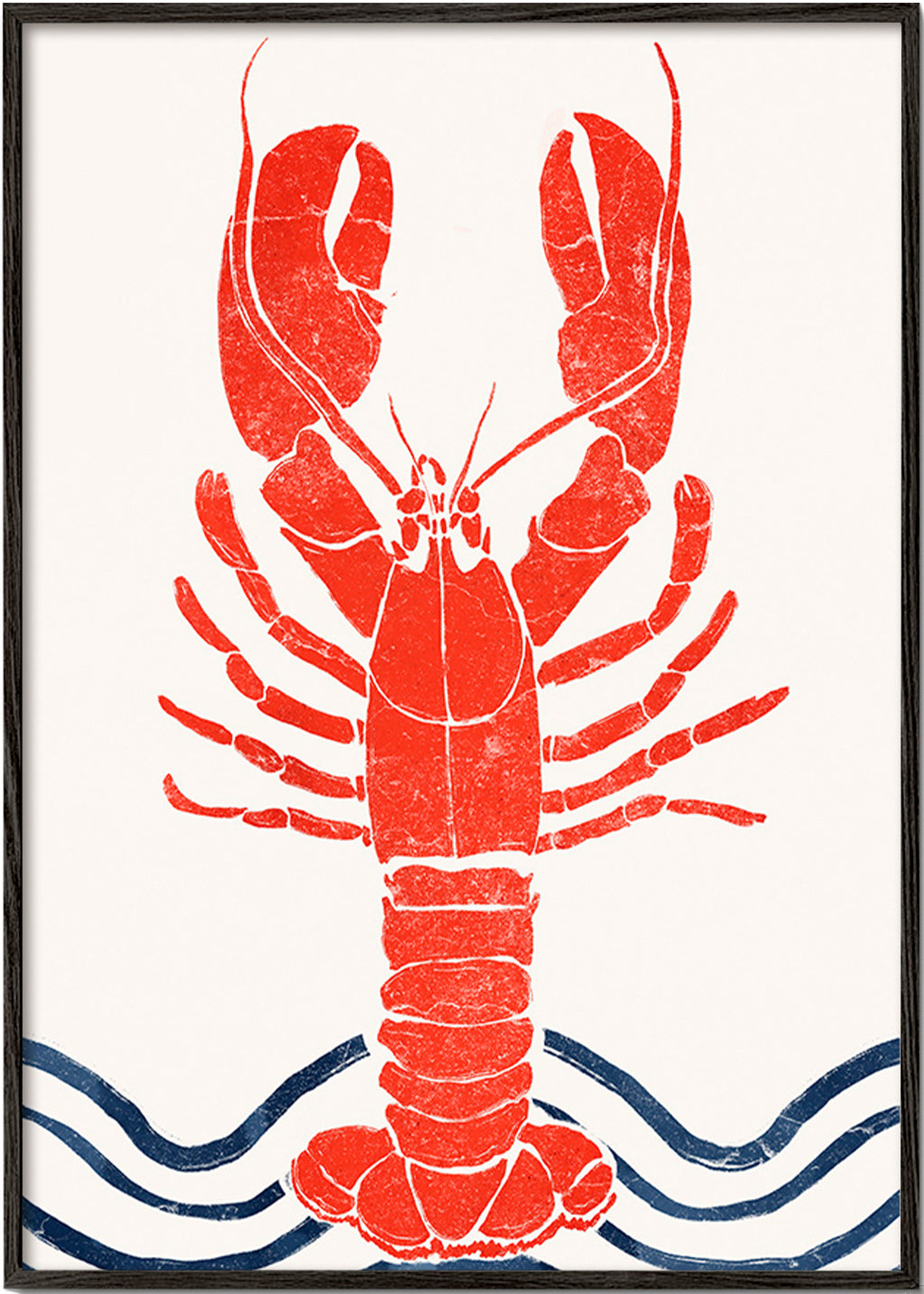 Køkkenkunst: rød hummertryk – Black Frame