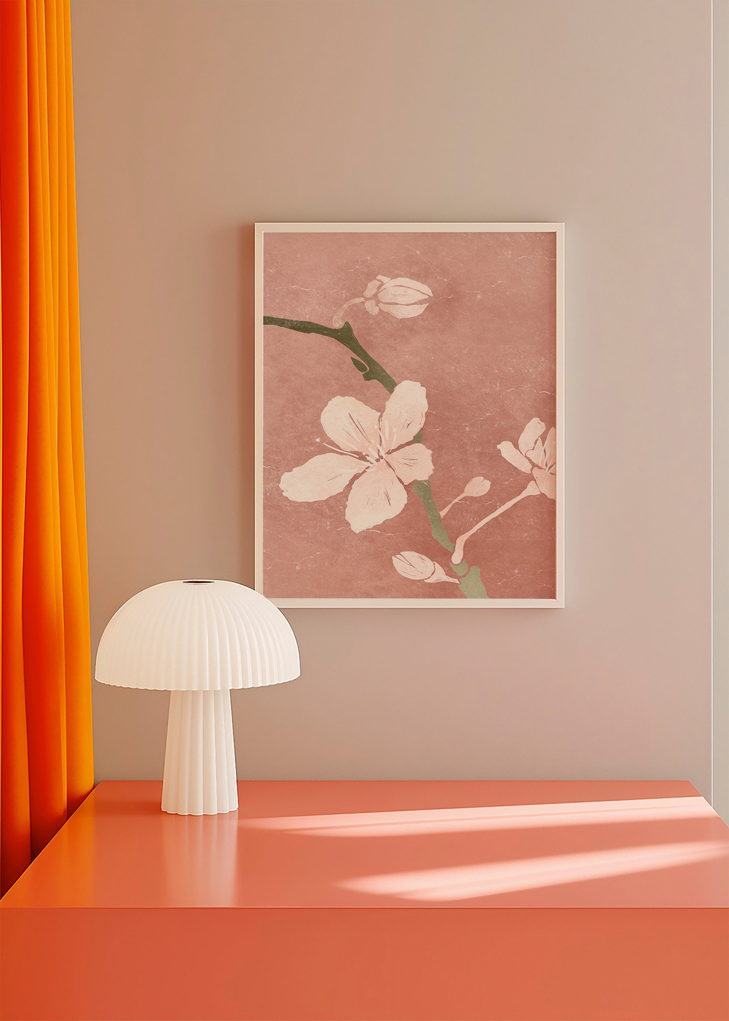 Botanisk plakat rosa blomst – Product3