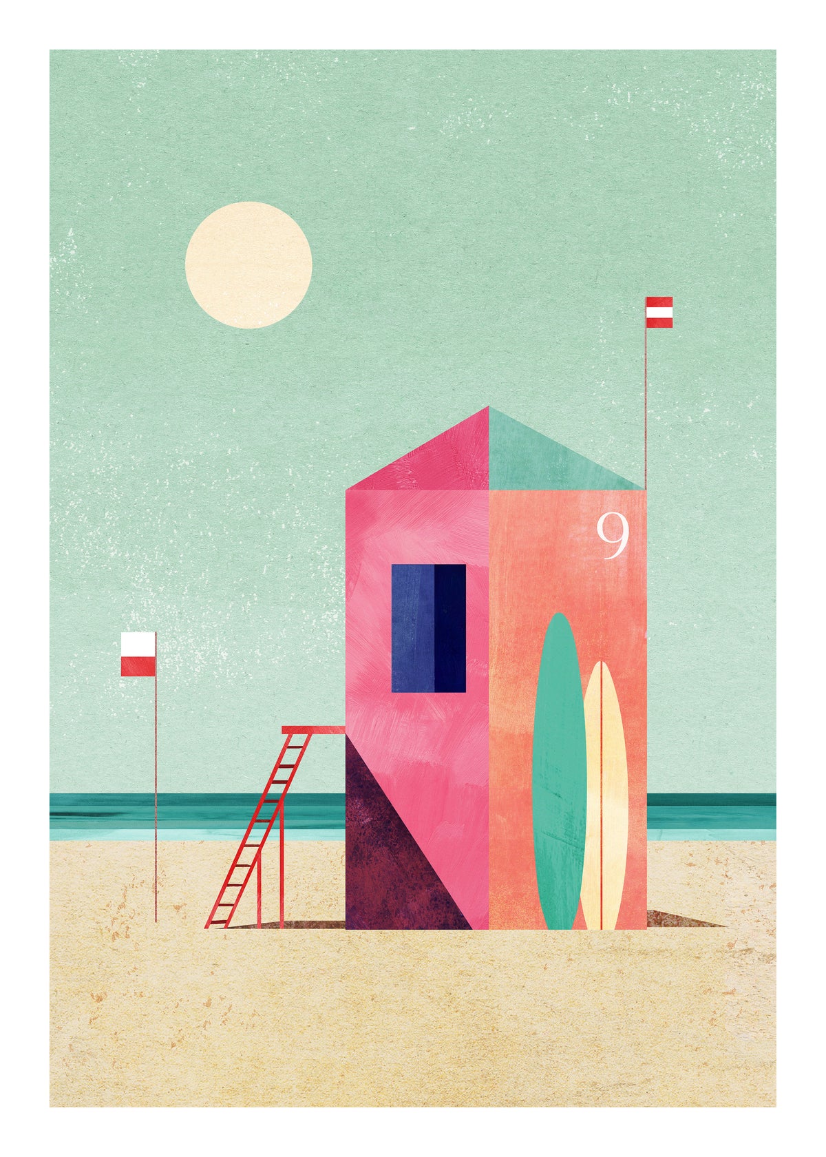 Surf Hut - Unframed art print