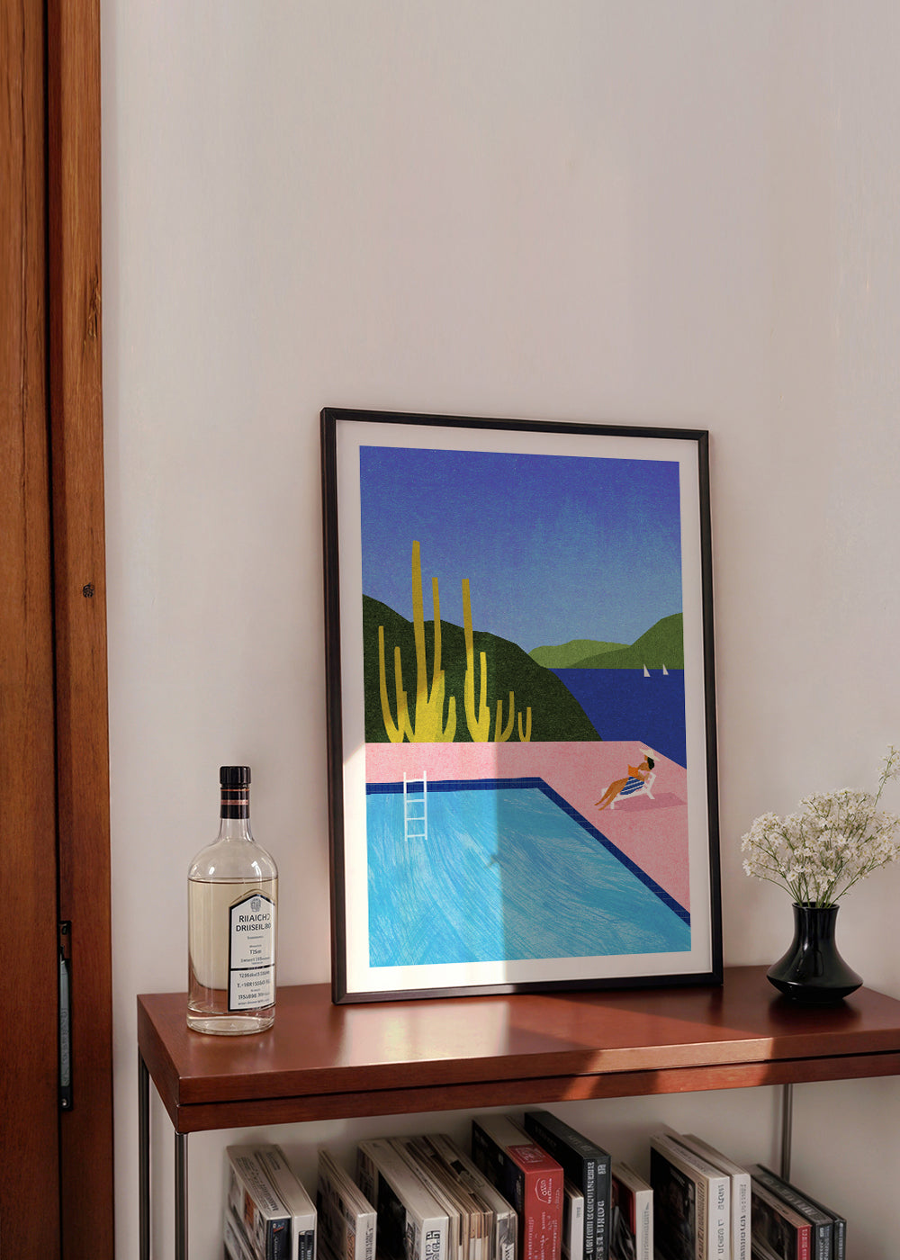 Illustration pool ved havet