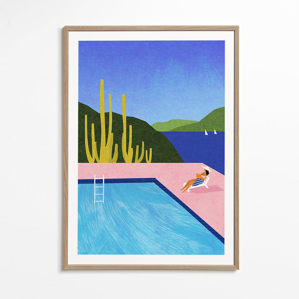 Illustration pool ved havet