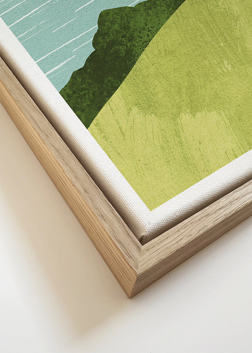 Landskabstryks med varebil ved havet