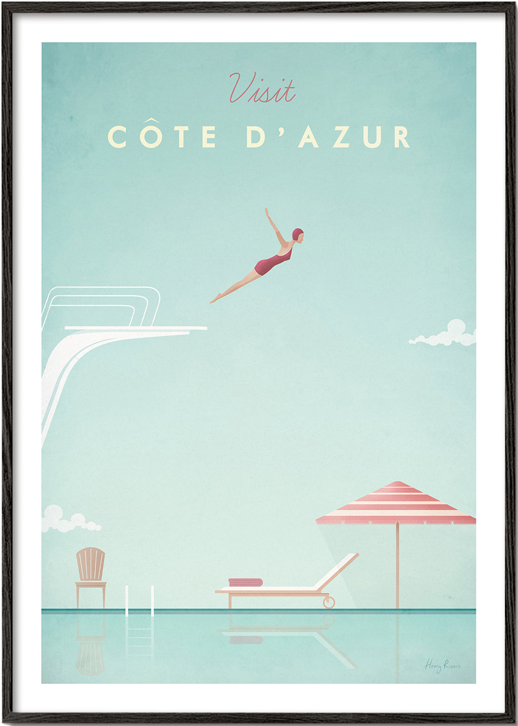 Vintage plakat Côte d'Azur springer