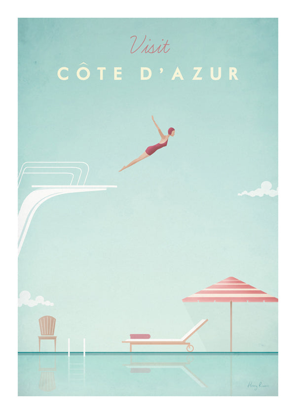 Vintage plakat Côte d'Azur springer