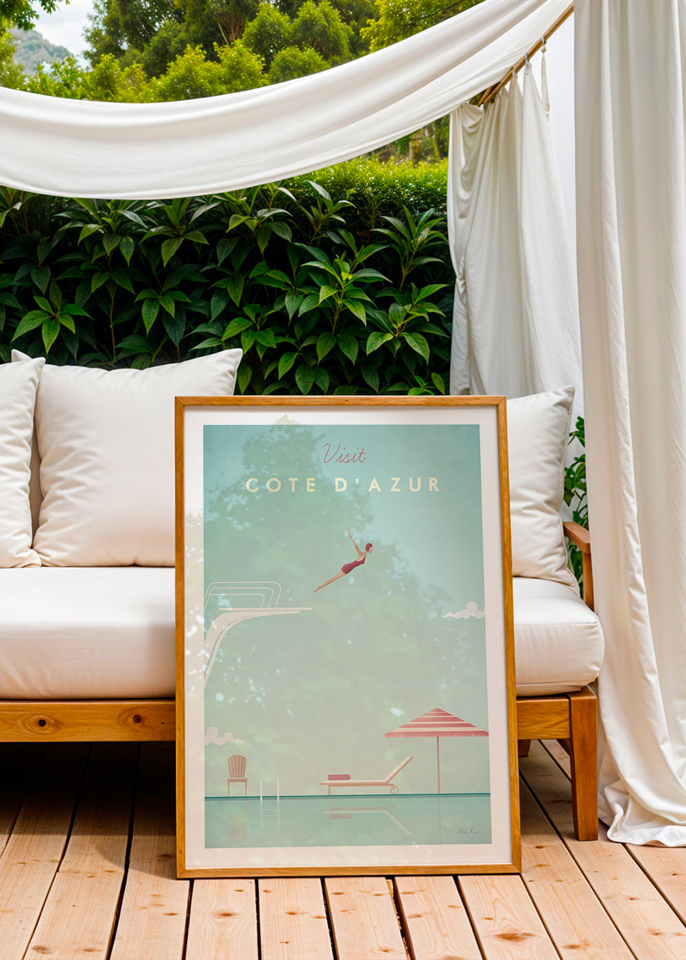 Vintage plakat Côte d'Azur springer